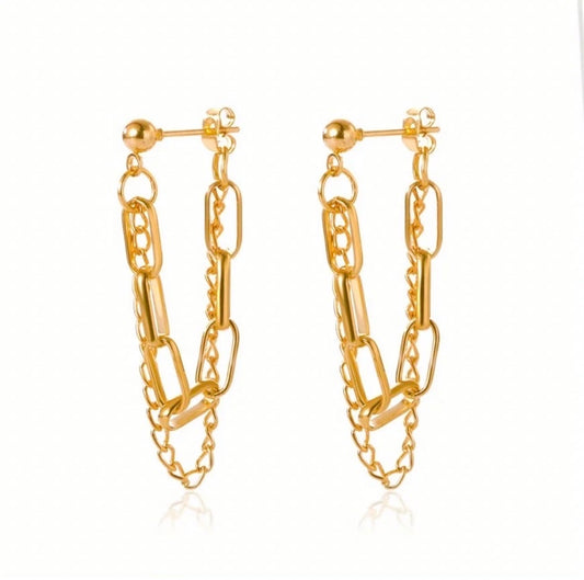 Retro Geometric Earrings.