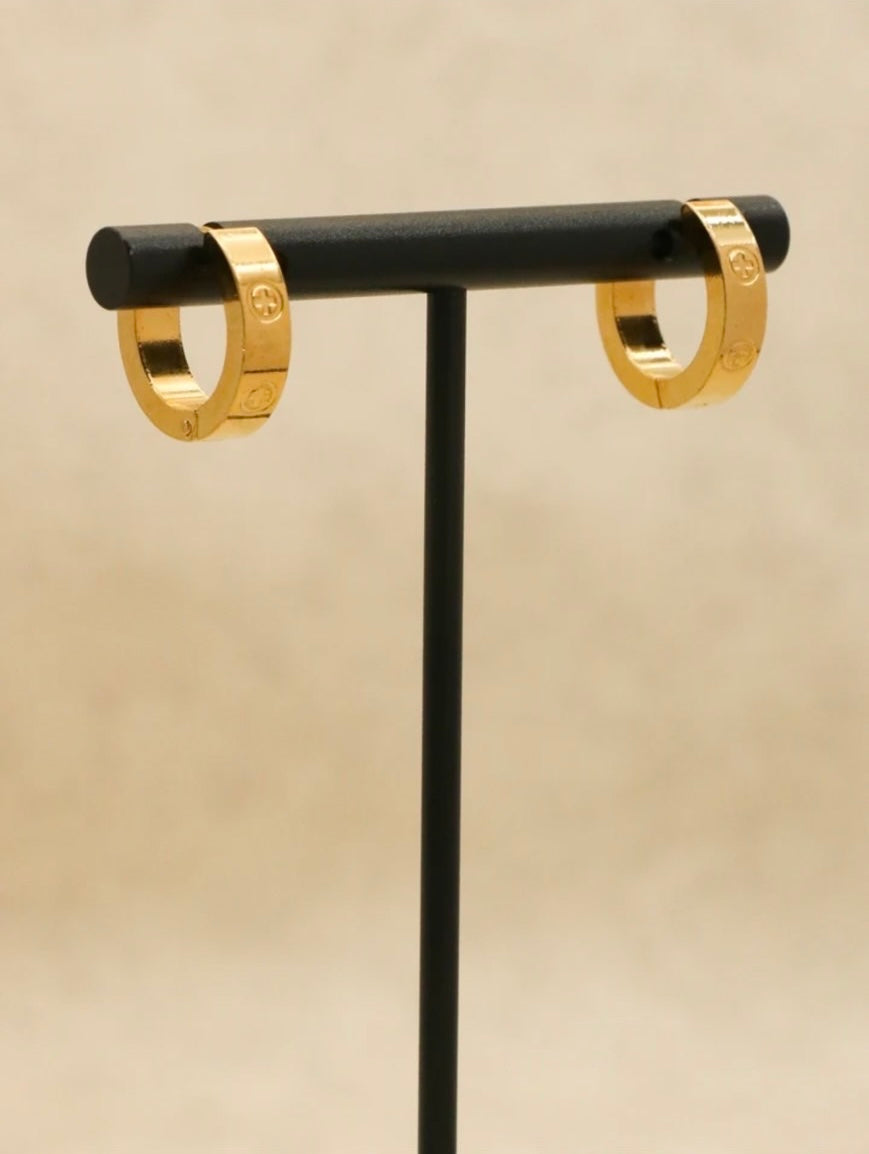 Cross golden Earrings