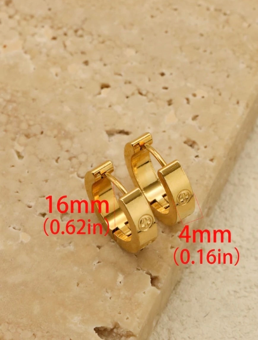 Cross golden Earrings